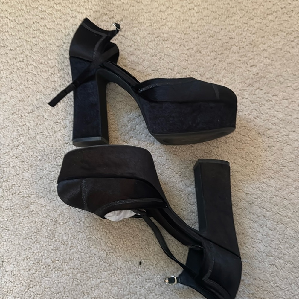 Jeffrey Campbell Black Velvet Combo Platform Pump, size 8, worn once.